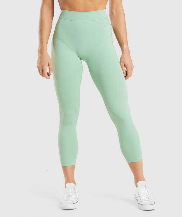 Damske Legíny Gymshark KK Fit 7/8 Zelene | RT3598172